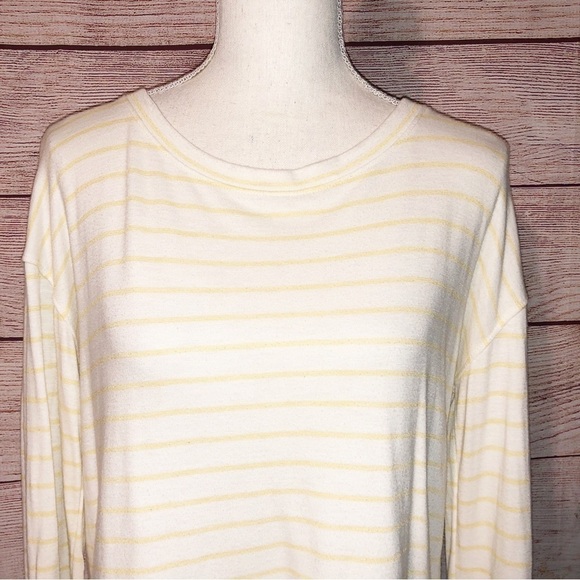 Marine Layer White and Yellow Striped Long Sleeve Top Size M - Picture 8 of 8